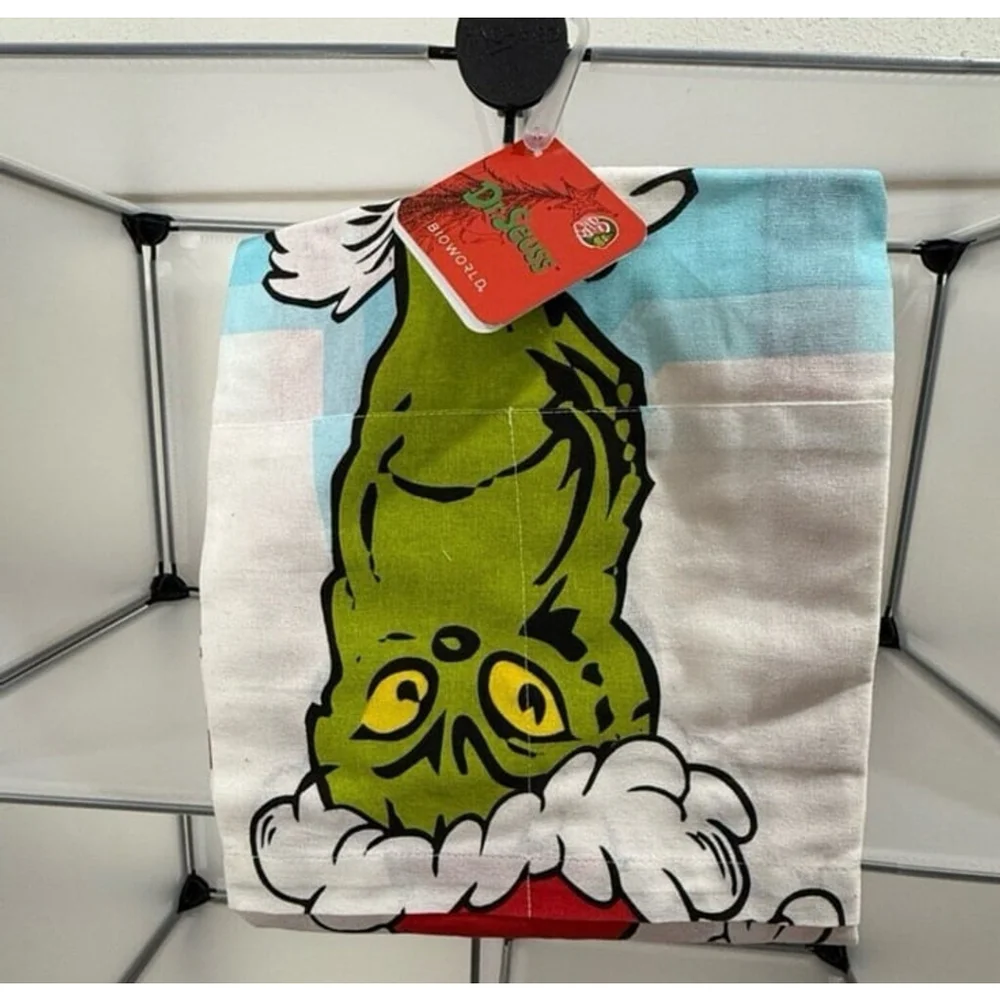 Dr. Seuss Stole Christmas Resting Grinch Face Kitchen Cooking Apron NWT